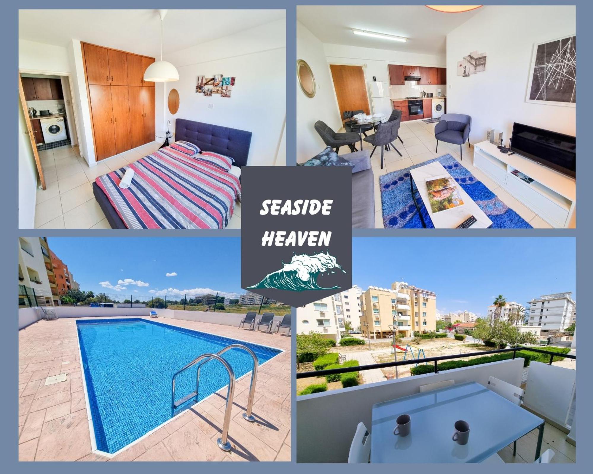 Seaside Heaven Apartment With Pool ラルナカ エクステリア 写真